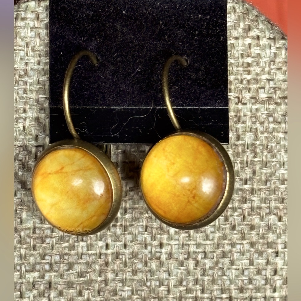 Amber Colored Drop Earring - NWT